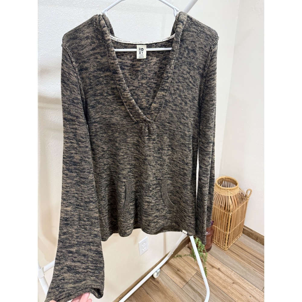 Roxy Boho Minimalist Beach Coastal Casual Pullover Coverup Womens Large